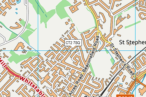 CT2 7SQ map - OS VectorMap District (Ordnance Survey)
