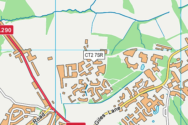 University Of Kent (The Pavilion) map (CT2 7SR) - OS VectorMap District (Ordnance Survey)