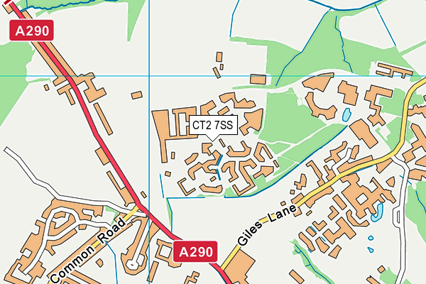 CT2 7SS map - OS VectorMap District (Ordnance Survey)