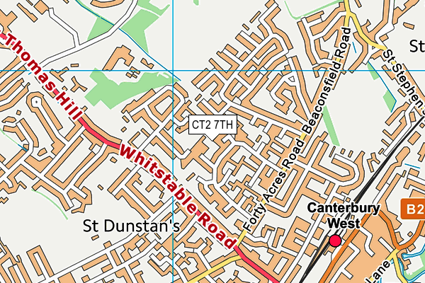 CT2 7TH map - OS VectorMap District (Ordnance Survey)