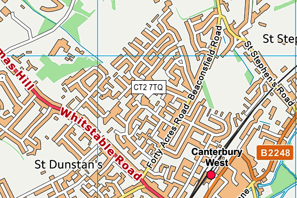 CT2 7TQ map - OS VectorMap District (Ordnance Survey)