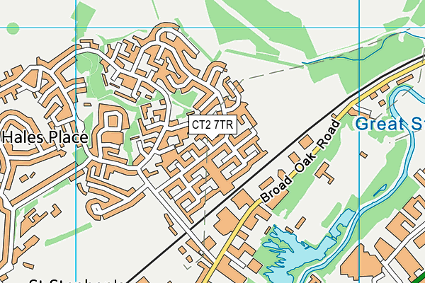 CT2 7TR map - OS VectorMap District (Ordnance Survey)