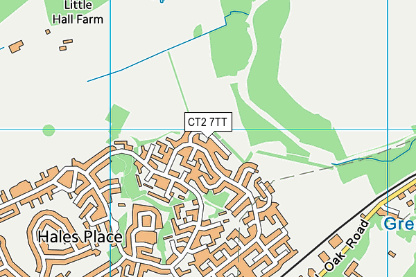 CT2 7TT map - OS VectorMap District (Ordnance Survey)