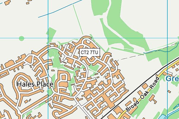 CT2 7TU map - OS VectorMap District (Ordnance Survey)