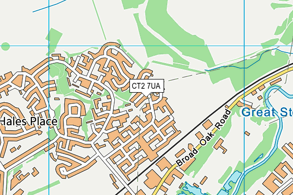 CT2 7UA map - OS VectorMap District (Ordnance Survey)