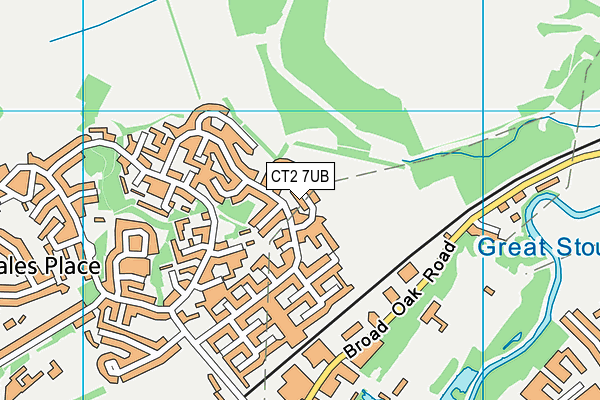 CT2 7UB map - OS VectorMap District (Ordnance Survey)