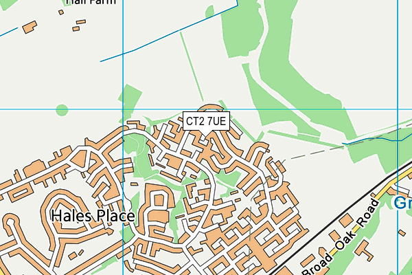 CT2 7UE map - OS VectorMap District (Ordnance Survey)