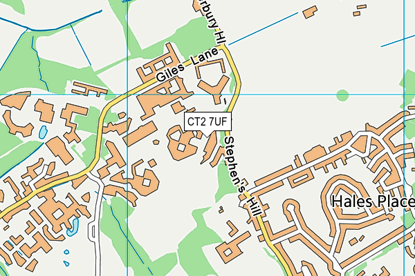CT2 7UF map - OS VectorMap District (Ordnance Survey)