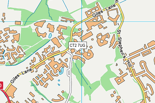CT2 7UG map - OS VectorMap District (Ordnance Survey)