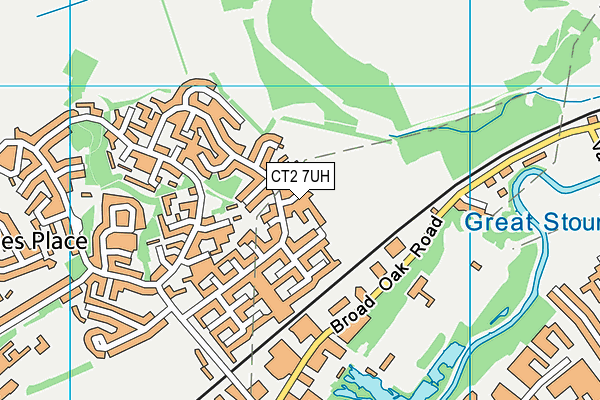 CT2 7UH map - OS VectorMap District (Ordnance Survey)