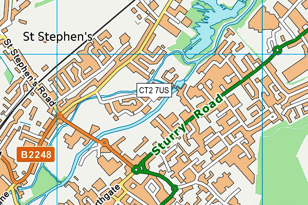 CT2 7US map - OS VectorMap District (Ordnance Survey)