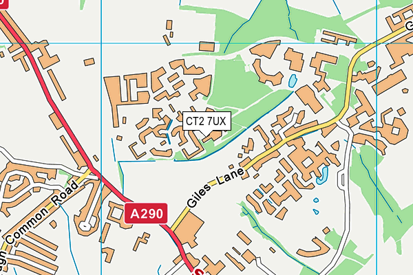 CT2 7UX map - OS VectorMap District (Ordnance Survey)