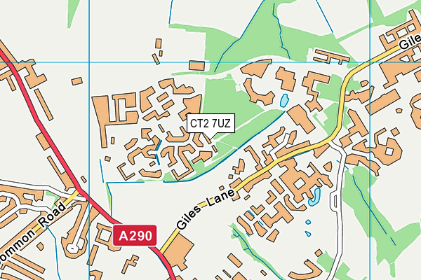 CT2 7UZ map - OS VectorMap District (Ordnance Survey)