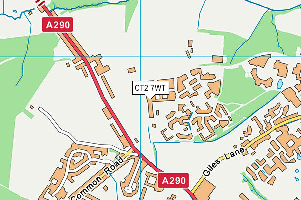 CT2 7WT map - OS VectorMap District (Ordnance Survey)