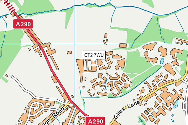 CT2 7WU map - OS VectorMap District (Ordnance Survey)