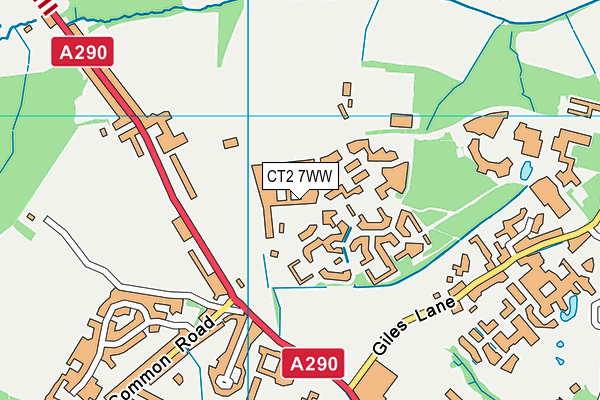 CT2 7WW map - OS VectorMap District (Ordnance Survey)