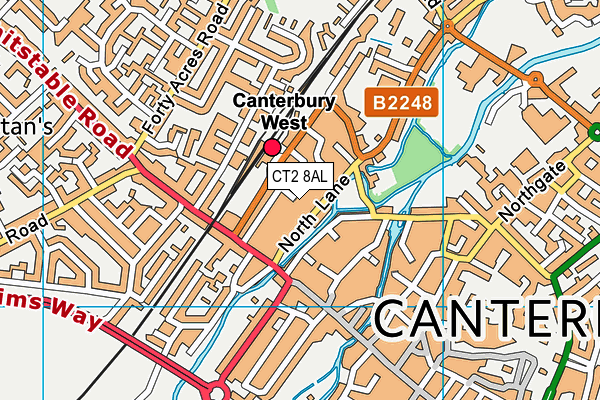 CT2 8AL map - OS VectorMap District (Ordnance Survey)