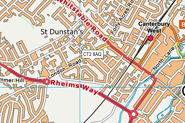 CT2 8AQ map - OS VectorMap District (Ordnance Survey)