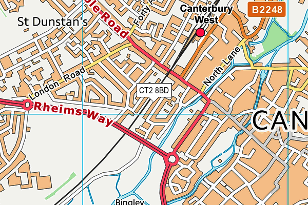 CT2 8BD map - OS VectorMap District (Ordnance Survey)