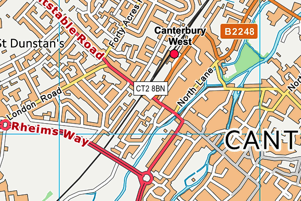 CT2 8BN map - OS VectorMap District (Ordnance Survey)