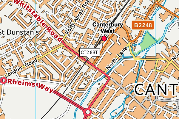 CT2 8BT map - OS VectorMap District (Ordnance Survey)