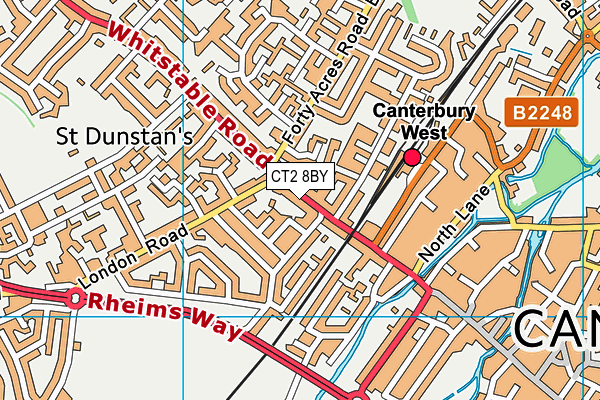 CT2 8BY map - OS VectorMap District (Ordnance Survey)