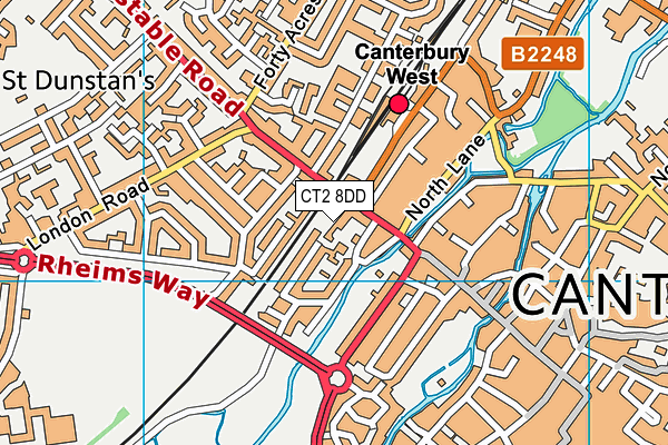 CT2 8DD map - OS VectorMap District (Ordnance Survey)