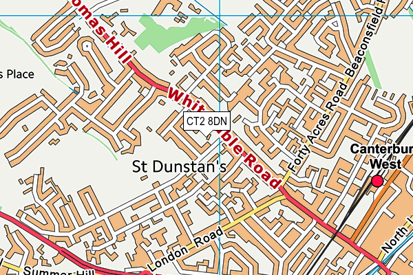 CT2 8DN map - OS VectorMap District (Ordnance Survey)