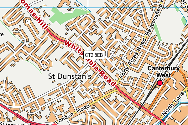 CT2 8EB map - OS VectorMap District (Ordnance Survey)