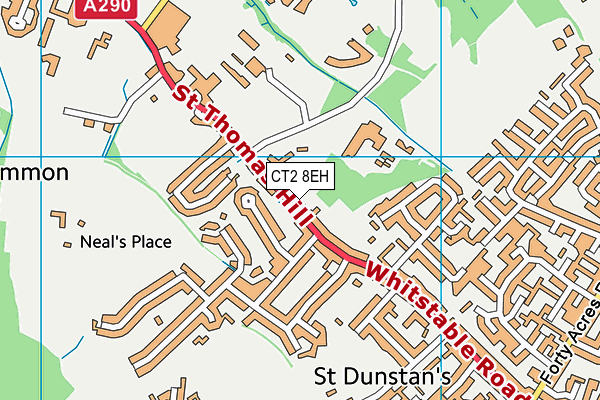 CT2 8EH map - OS VectorMap District (Ordnance Survey)