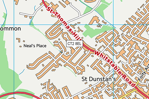 CT2 8EL map - OS VectorMap District (Ordnance Survey)