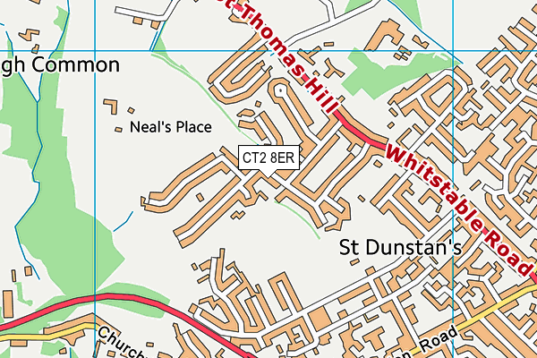 CT2 8ER map - OS VectorMap District (Ordnance Survey)