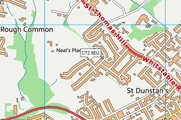 CT2 8EU map - OS VectorMap District (Ordnance Survey)