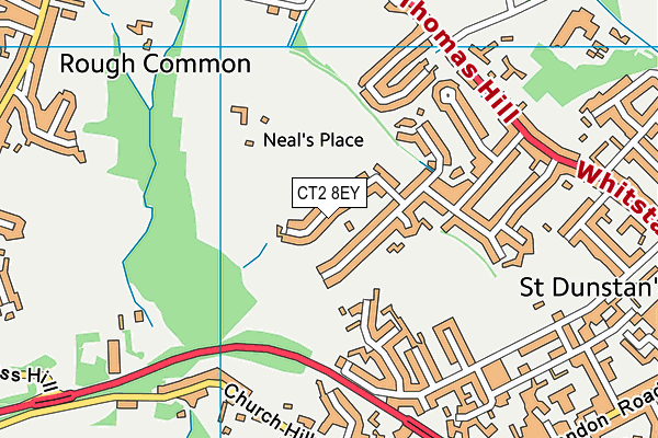 CT2 8EY map - OS VectorMap District (Ordnance Survey)