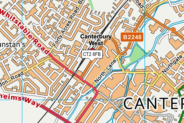 CT2 8FB map - OS VectorMap District (Ordnance Survey)