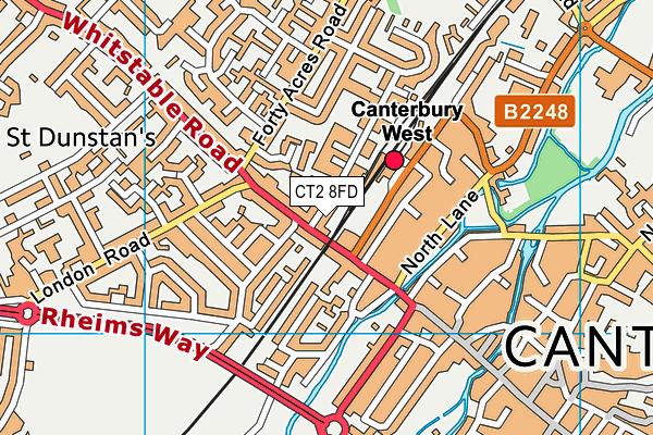 CT2 8FD map - OS VectorMap District (Ordnance Survey)