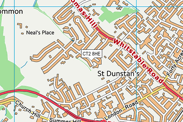 CT2 8HE map - OS VectorMap District (Ordnance Survey)