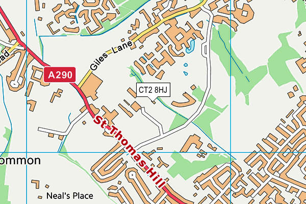 CT2 8HJ map - OS VectorMap District (Ordnance Survey)