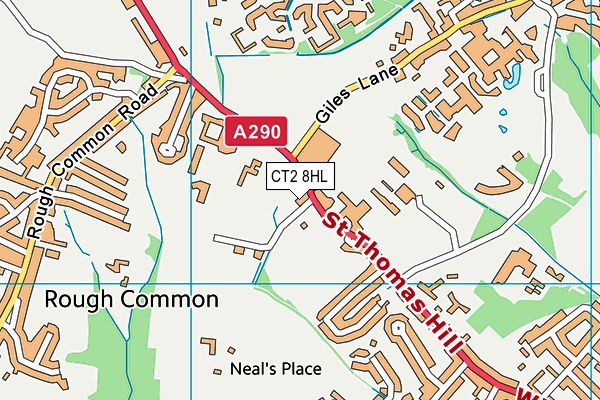 CT2 8HL map - OS VectorMap District (Ordnance Survey)