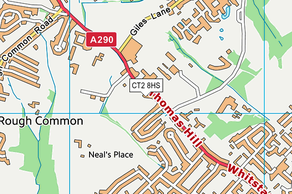 CT2 8HS map - OS VectorMap District (Ordnance Survey)