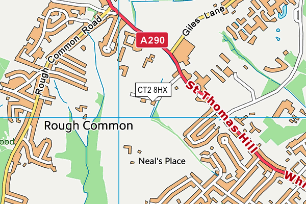 CT2 8HX map - OS VectorMap District (Ordnance Survey)