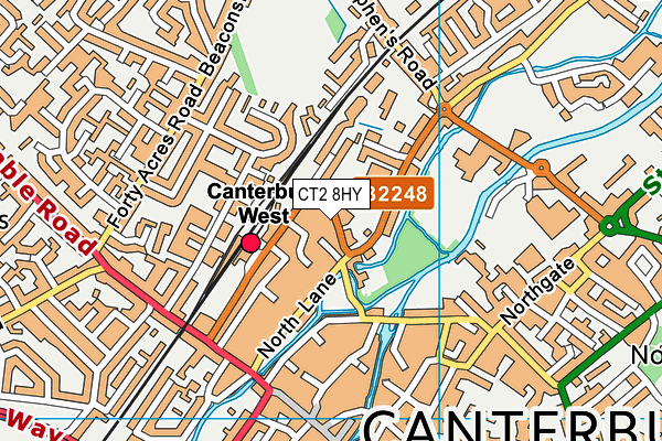 CT2 8HY map - OS VectorMap District (Ordnance Survey)