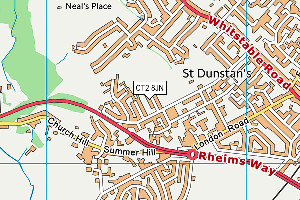 CT2 8JN map - OS VectorMap District (Ordnance Survey)