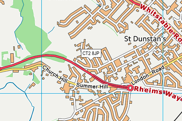 CT2 8JP map - OS VectorMap District (Ordnance Survey)