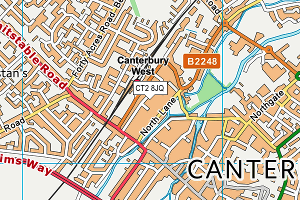 CT2 8JQ map - OS VectorMap District (Ordnance Survey)
