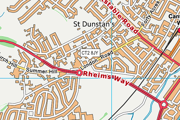 CT2 8JY map - OS VectorMap District (Ordnance Survey)