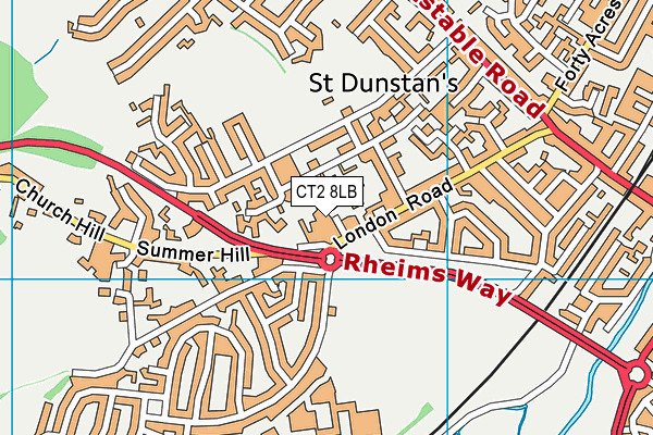 CT2 8LB map - OS VectorMap District (Ordnance Survey)