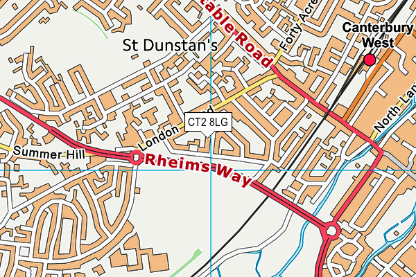 CT2 8LG map - OS VectorMap District (Ordnance Survey)