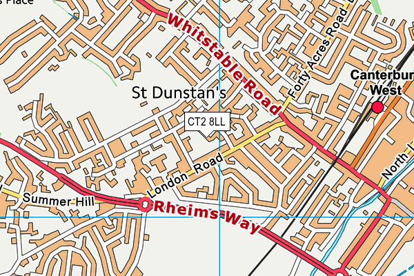 CT2 8LL map - OS VectorMap District (Ordnance Survey)