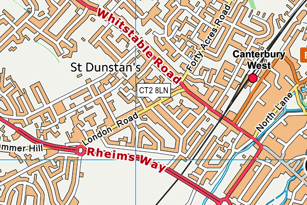 CT2 8LN map - OS VectorMap District (Ordnance Survey)